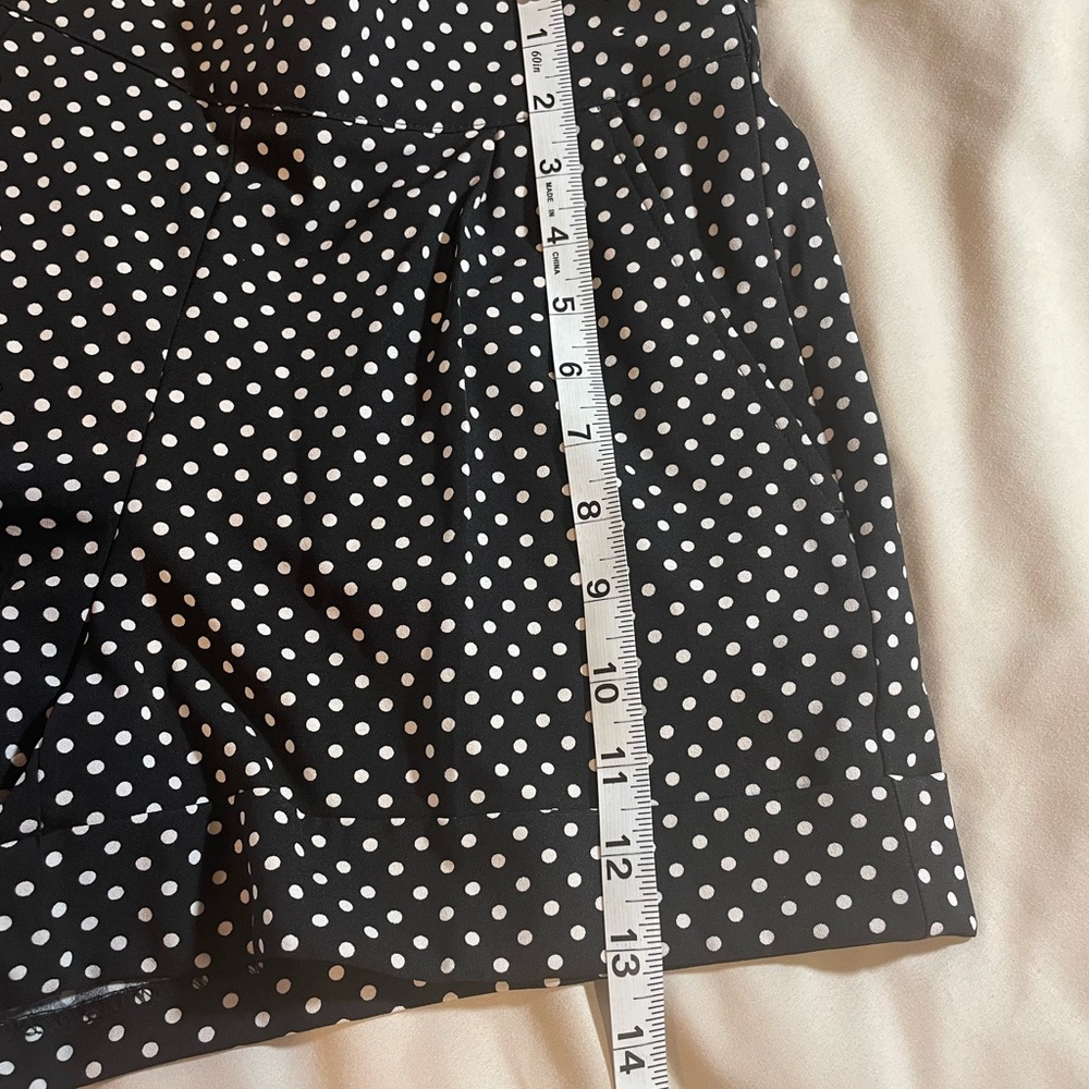 7th Avenue New York &‎ Company Polka Dot Short Set in Black and Cream, Size 6 - Picture 7 of 13